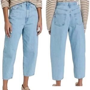 Edwin Womens Dani Crop Jeans Tapered Barrel Leg - Escape - Sz 26 $188 SPOT